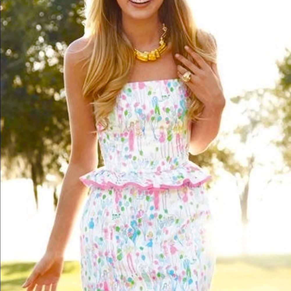 🦄EXTREMELY RARE HOLY GRAIL LILLY PULITZER PEPLUM DRESS